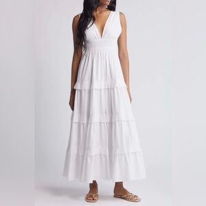 Chelsea28 V-Neck Tiered Maxi Dress